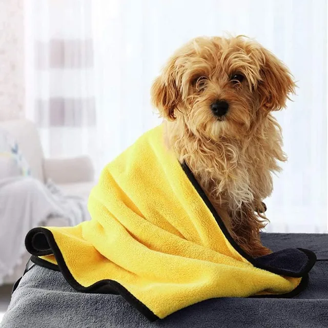 New Pet Dog Absorbent Towel Microfiber Dog Bathing Towel Dog Bathrobes Wiping Cloth Super Soft Absorbent Quick-Dry Towel 2