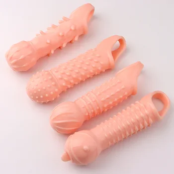 Silicone Penis Sleeve Extension Reusable Condom Delay Ejaculation Dildo Cock Extender Sexo Shop Dick Enlarge Sex Toys for Men 3