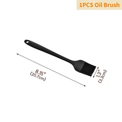 Premium Air Fryer Accessories Set with Stainless Steel Grill Racks and Rectangle Silicone Basket (1PCS Oil Brush)