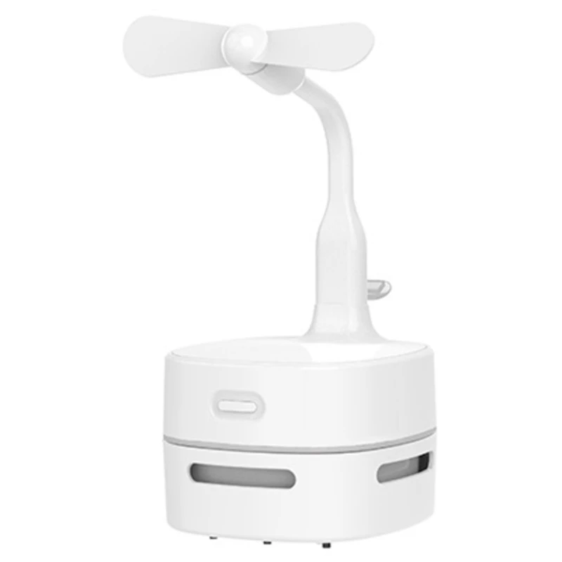

Multifunctional Vacuum Cleaner Student Three-In-One Desk Lamp Desktop Vacuum Cleaner Easy Carrying (White)