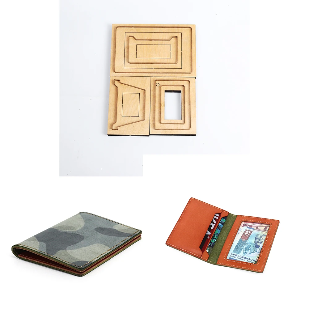 사진 positon 다이 커팅 나이프 금형 금속 중공 펀치 도구 강철 블레이드 10.8x8cm와 DIY 가죽 공예 카드 홀더 지갑..