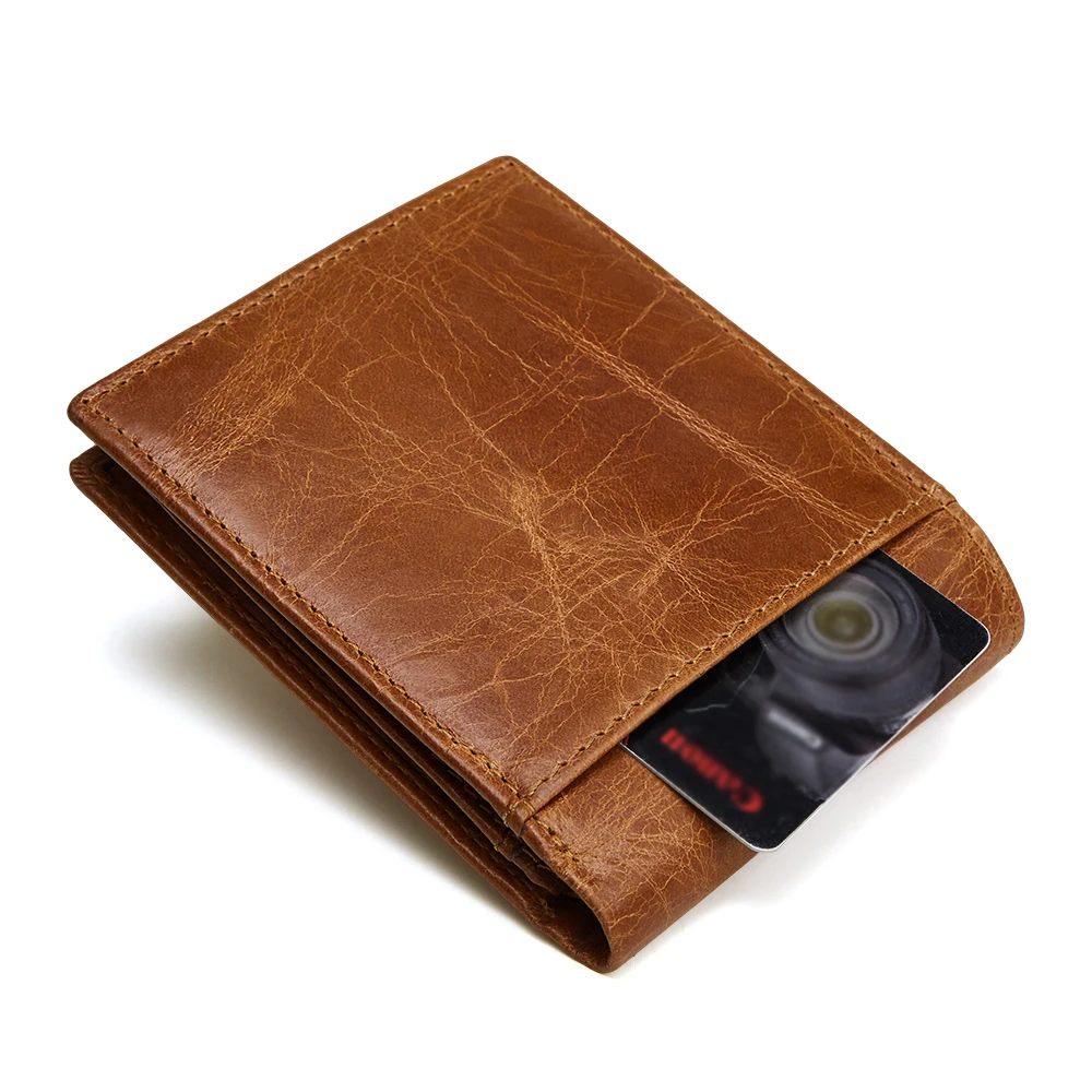 Credit Card Wallet Business Retro Leather Wallet For Men RFID multi slot Fashionable Short Wallet Men Wallet Leather
