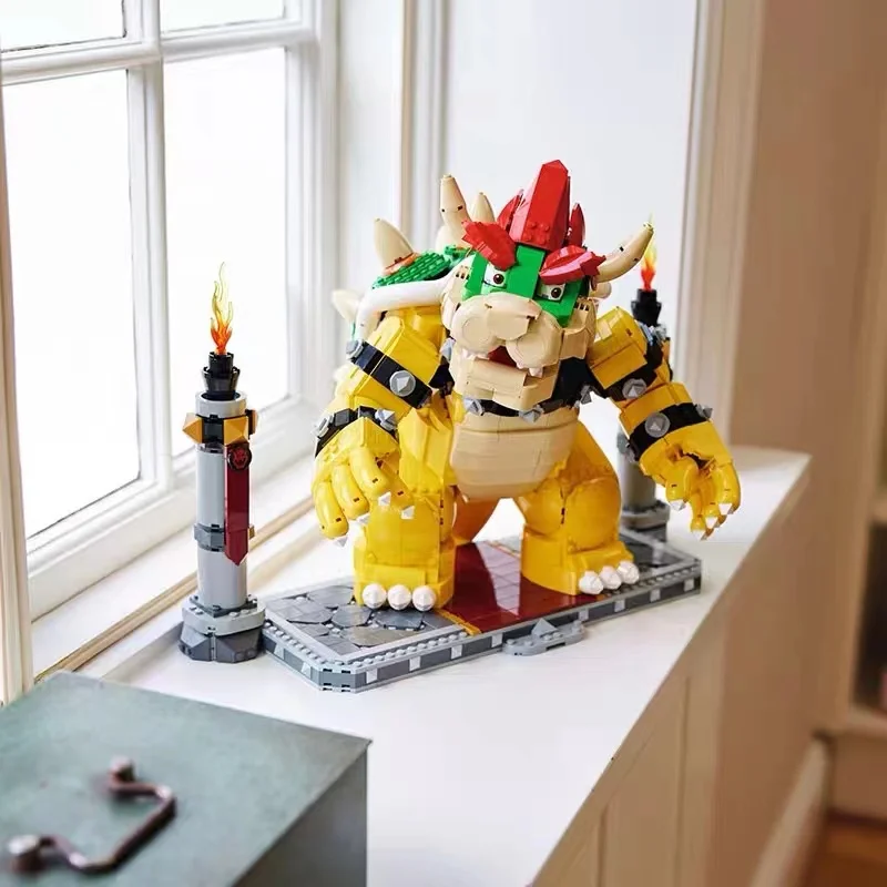 Mighty Bowsered 모델 빌딩 블록 호환 71411 게임 피규어, MOC 키트 벽돌 장난감, 성인 생일 선물, 2807PCs