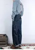 Men Striped Jeans Loose Railway Work Overalls Pants Strap Denim Pants Wide Leg Stripe Pants 5