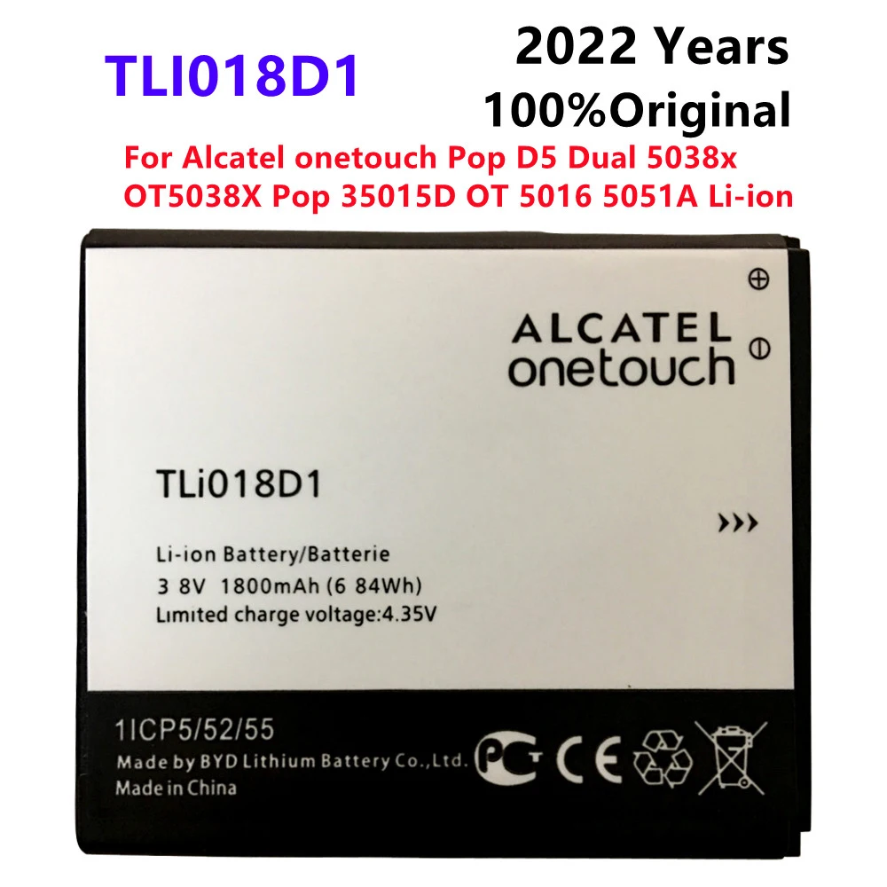 

3,8 V 1800mAh TLi018D1 для Alcatel OneTouch pop 3(5) 5051A 5015D аккумулятор
