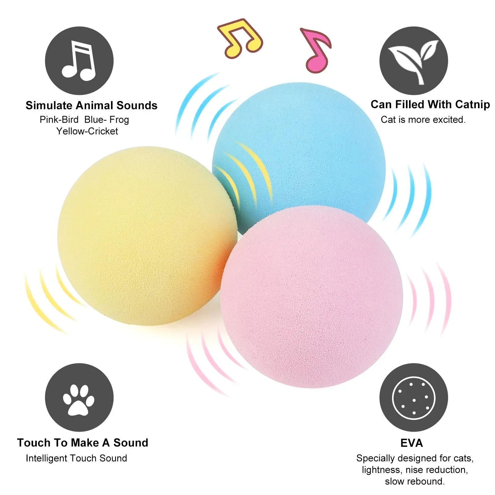 Cats Toy Interactive Squeak Cats Plush Pet Supplies and Catnip Ball Sound Training Electric Kitten Toy Accessories Products Home