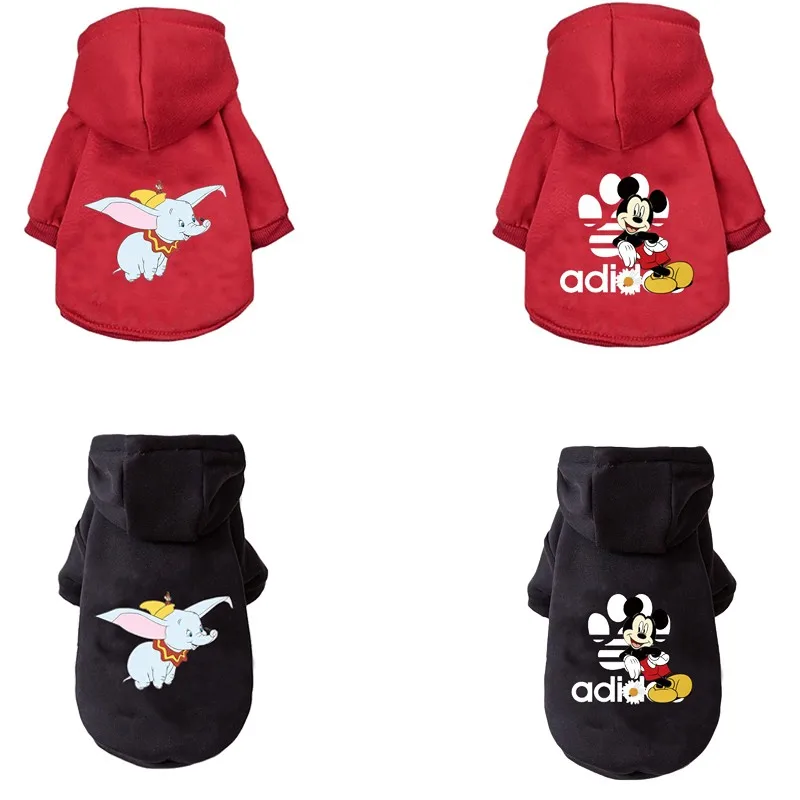 Disney Cartoon Pattern Pet Hoodie Mickey Mouse Dumbo Dog Print Jacket Outdoor Breathable Dog Set Small Medium-sized S-xxl Pet Clothes