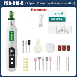 Electric USB Rechargeable Adjustable Speed Mini Grinder and Polishing Tool (PSD-018-5-group1)