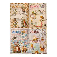 25 pcs Alice's theatrical theme material package double material collage ledger paper hand made Collage material 5