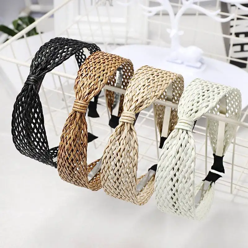 

Lafite Headband Korean Version Laffite Braided National Retro Hairpin Hand-Woven Headdress Fashion New Hair Hoop For Women