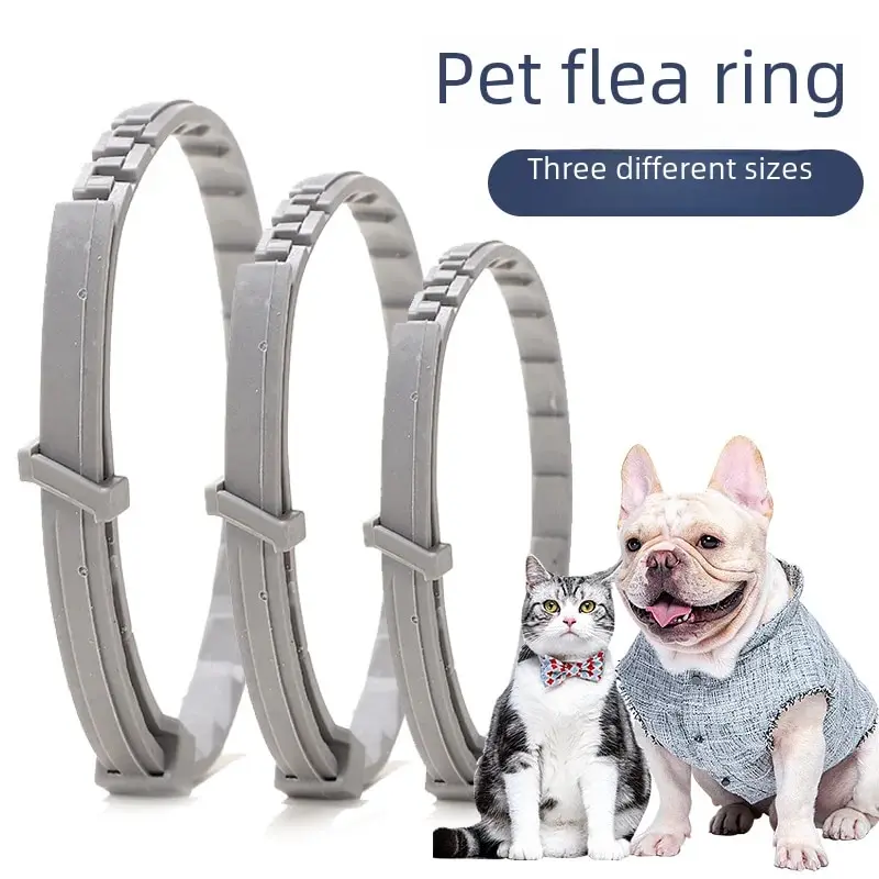4-season Universal Use Cat Dog Ring Anti-lice Necklace Pet Body External Pest Repellent Cat Dog Ring Box Orange Blue Pink Box