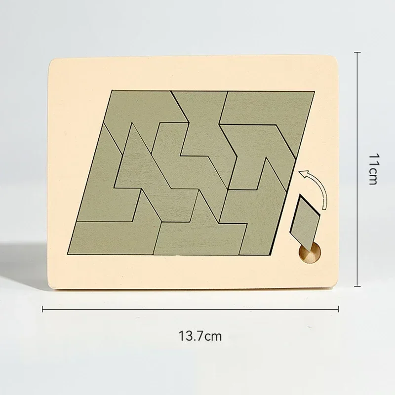 Wooden Geometric Brain Teaser Puzzle