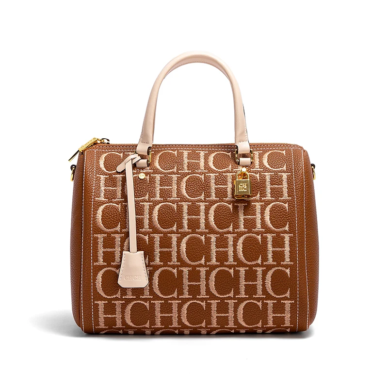 حقيبة كتف نسائية من CHCH بتصميم حروف مطرزة جديدة ح...