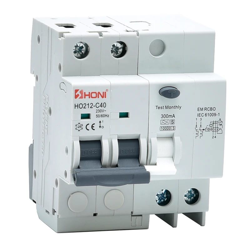 HONI HO212 HO214 30mA 100mA 300mA Type A TYPE AC  AS Time Delay  Electromagnetic leakage circuit breaker images - 6