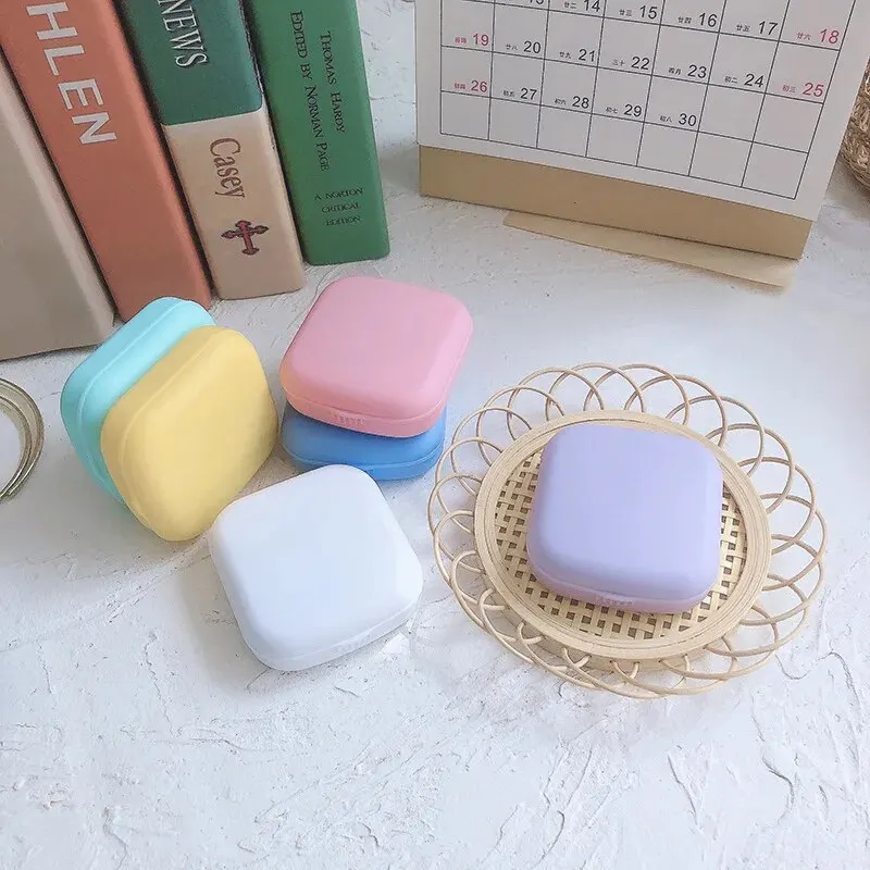 Compact Color Contact Lens Kit with Mirror and Travel Pouch