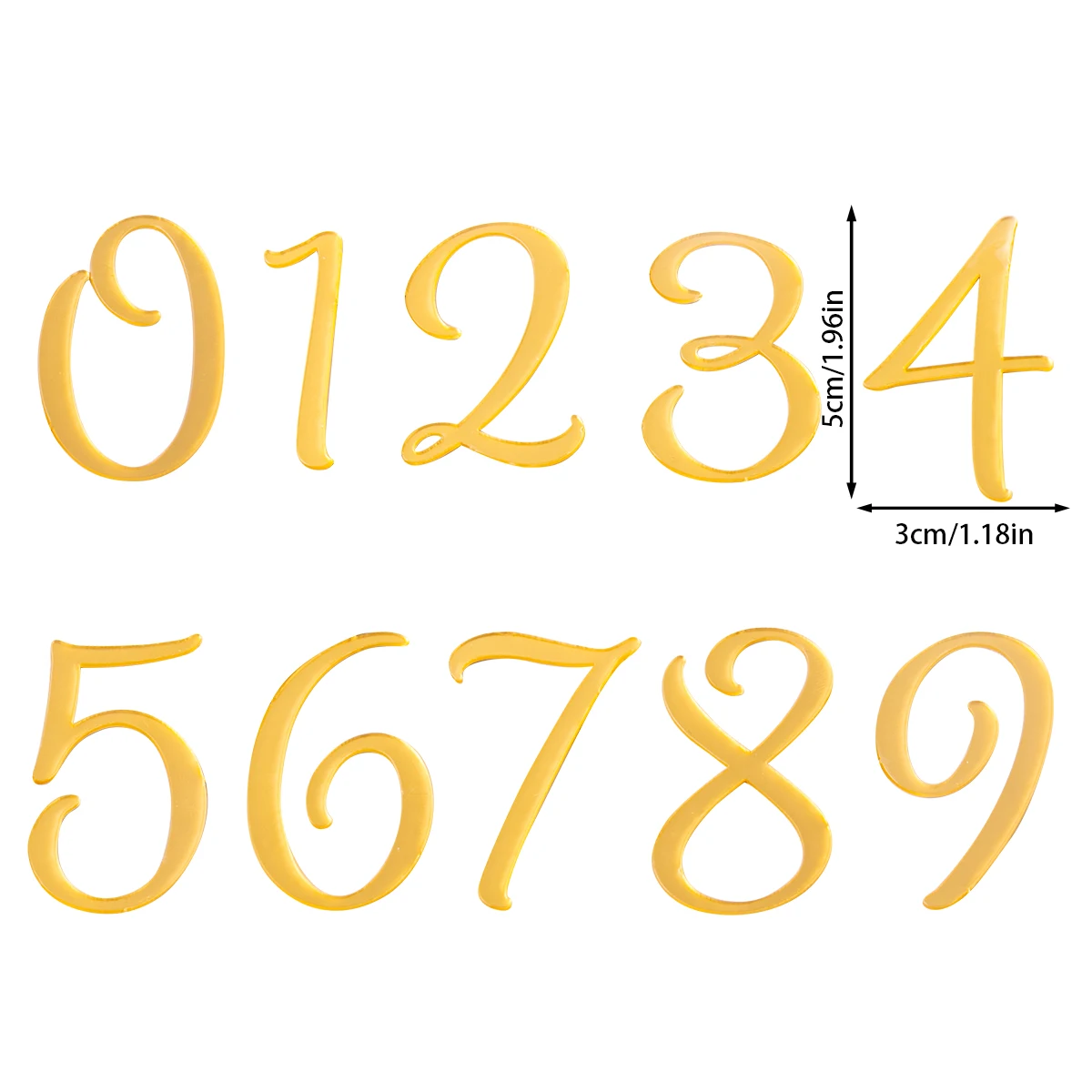 40 Pcs Acrylic Cake Topper Numbers 0-9 - Reusable Pink Numbers For Birthday, Wedding, Baby Shower Decor - View #9