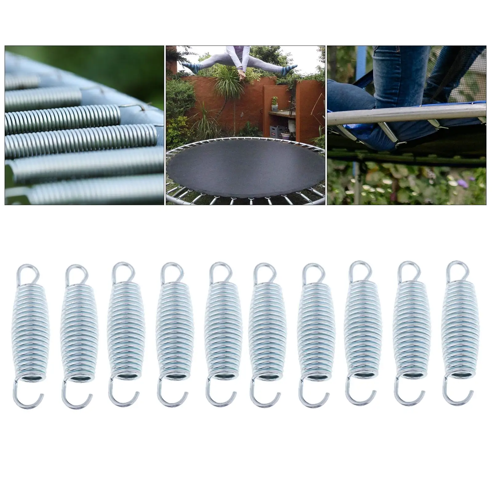 10 Pcs Stainless Steel Chrome-plated High Strength Professional Trampoline Springs Trampolines Hardware Accessories 3.5-6.5'' 10 Pcs Stainless Steel Chrome-plated High Strength Professional Trampoline Springs Trampolines Hardware Accessories 3.5-6.5''