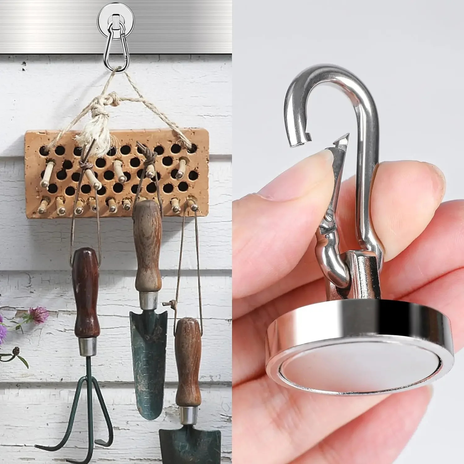 Strong Magnetic Swivel Hook with Heavy Duty Neodymium Magnet