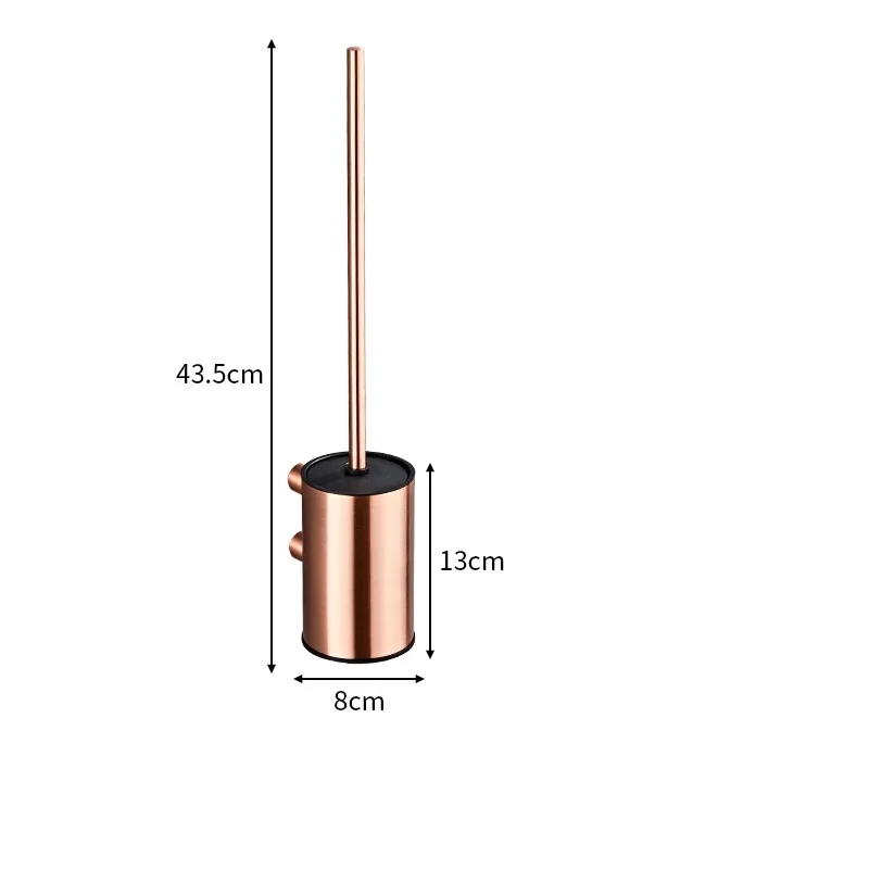 304 Stainless Steel Rose Gold Toilet Brush Wall Mounted Brushed Gold Toilet Brush Holder WC  Gun Grey Toilet Brush