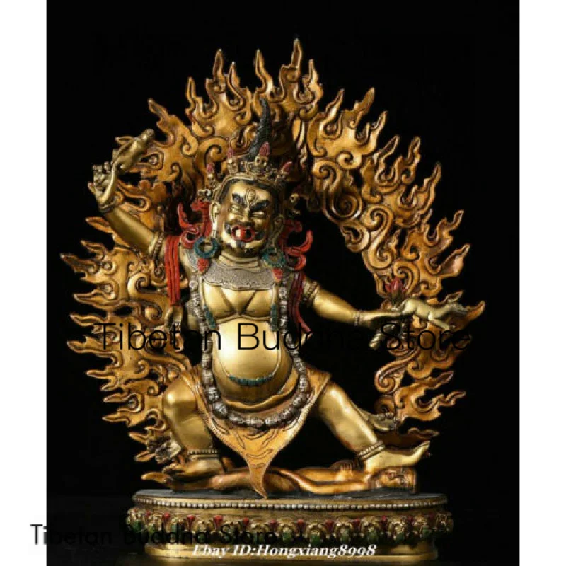 

12 "старая фотография, позолоченная картина, Mahakala wraч