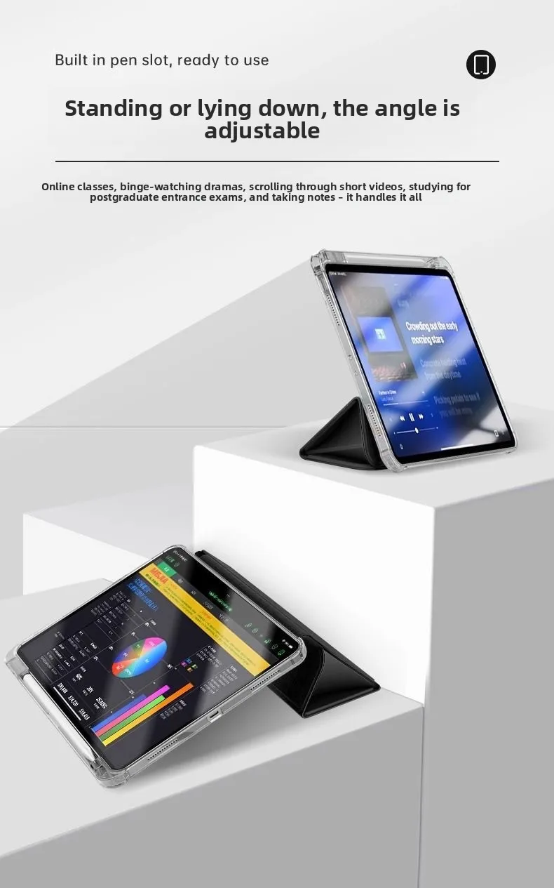 Für IPad Schutzhülle mit mehreren magnetischen Befestigungen, Y-Fold 10 Air5 Pen Slot Pro11 Acrylschale – Detail 10