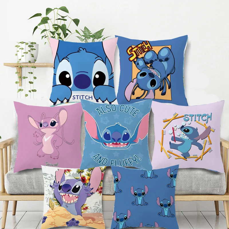

Детские наволочки Disney Lilo & Stitch на кровать диван автомобиль декоративный наволочка для сна подарок на день рождения мальчику девочке 40x40 см