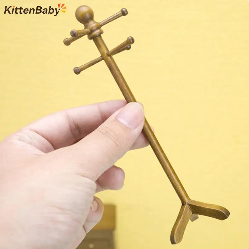 

Деревянная вешалка для одежды в стиле ретро, вешалка для кукол, сумок, одежды, вешалки для кукол из березы, детская игрушка, подарок на день рождения