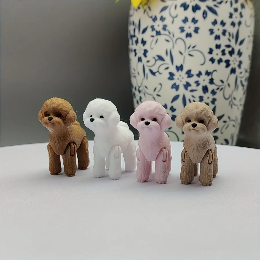 3D-gedruckte Pudelstatue, Hundedekoration aus Kunststoff für Veranstaltungen, Küchendekoration für den Urlaub zu Hause, Weihnachten und Halloween