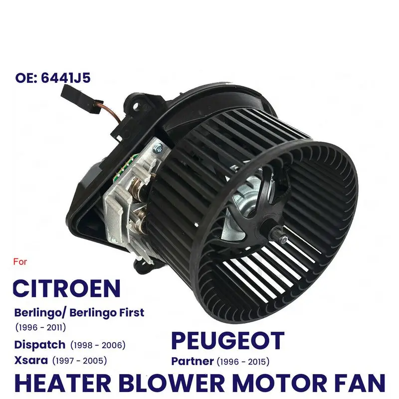 Heater Blower Motor Fan For Citroen Berlingo B9 & Peugeot Partner Tepee - Replacement 6441AS