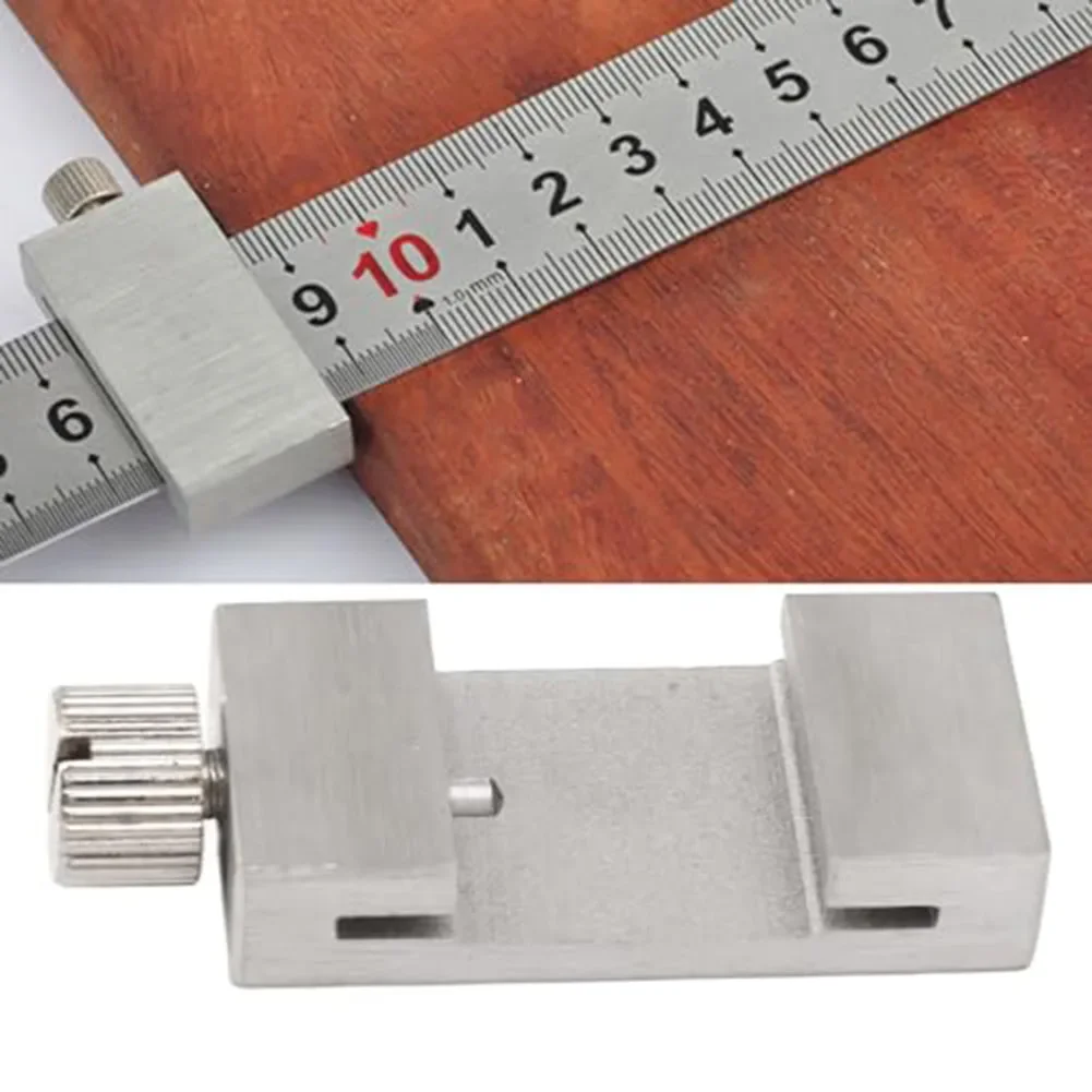 Limit Block Steel Ruler Locator Carbon Steel For 29mm Positioning Block Ruler Stainless Sliver Straight New
