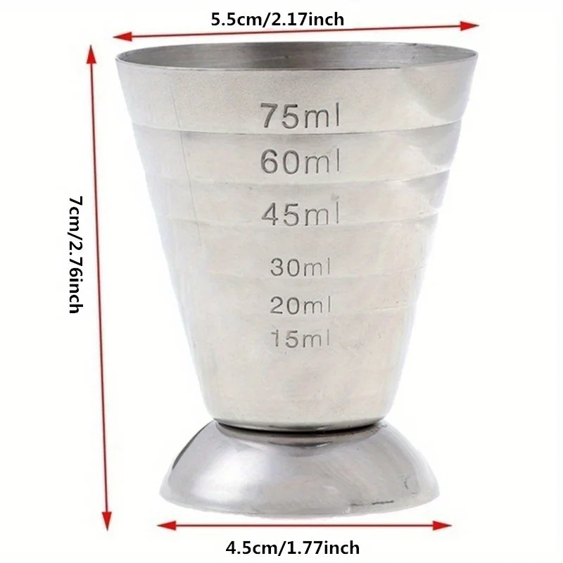 1pc Measuring Glasses with Graduations - Perfect for Measuring Cocktails & Mixed Drinks Drink Measuring Cup Ounce Cup