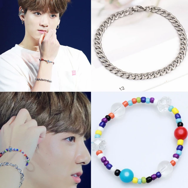 accessoo Trending BTS Locket Pendant Bracelet Combo For BTS Boys