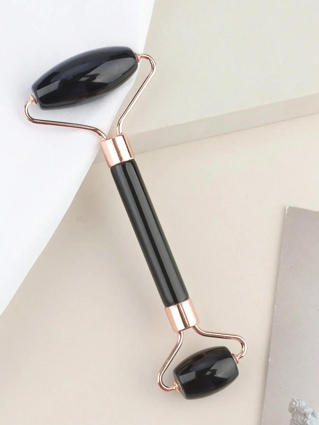 Natural Aventurine Jade Dual-End Facial Massage Roller for Anti-Aging and Skin Care