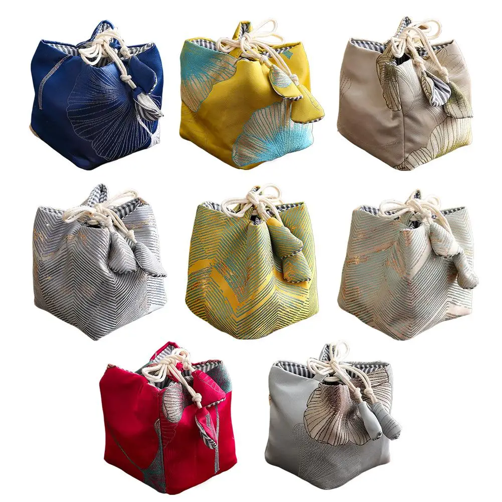 Chinese Simple Teaware Storage Bag Traditional Kung Fu Tea Accessories Portable Travelling Teacup Jewelry Protection Fabric Bags 6