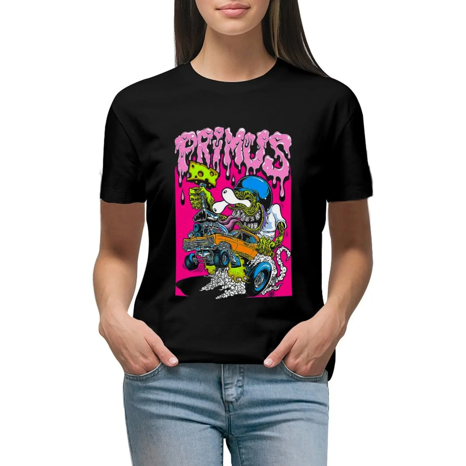 

bestie primus ...primus band- best selling 1 Tri-blend T-shirt lady clothes summer top black t shirts for Women