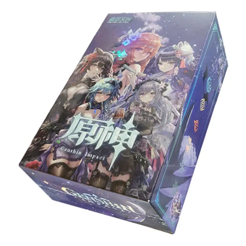 

Genshin Impact Cards Booster Box Anime Game Collection Pack Rare SSP Surrounding Table Toys For Family Children Gift