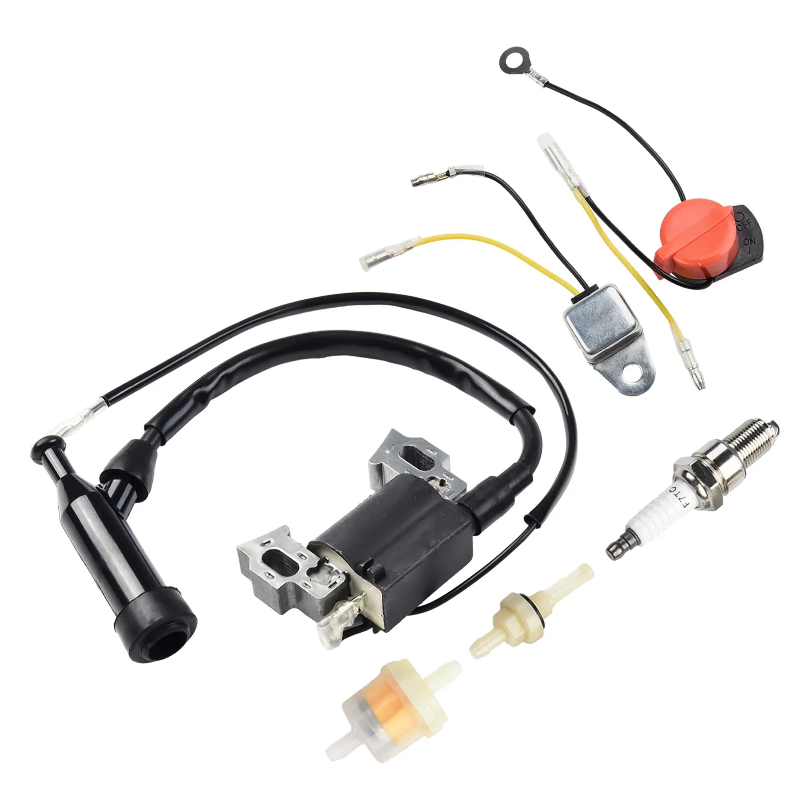 

Practical Ignition Coil Kit Spark Plug 30500-ZE1-033 30500-ZE1-063 For Honda GX200 GX120 6.5HP Replacement Part