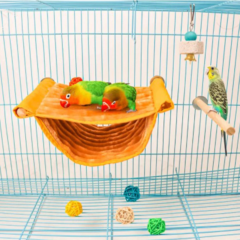 Bird Nest House Winter Warm Parrot House Bed Hammock Tent Toy Bird Cage Perch Stand for Parrots Budgies Parakeet