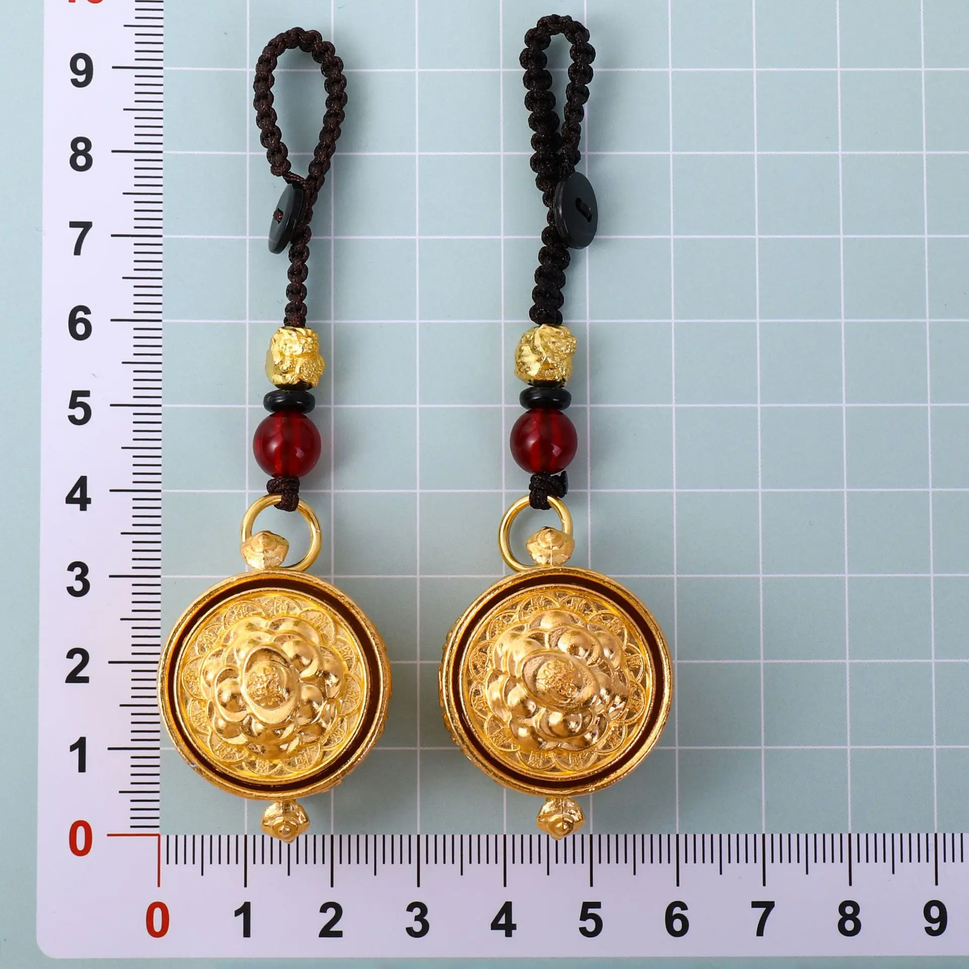 Fortune Copper Zodiac Cornucopia Key Chain Brass Coins Rotatable Chinese Style Lucky Pendant Crafts Exquisite Car Key Ring