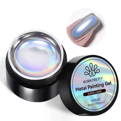 BORN PRETTY Super Holographic Metallic Nail Gel Polish - Gold & Silver, 5ml (Super Laser)