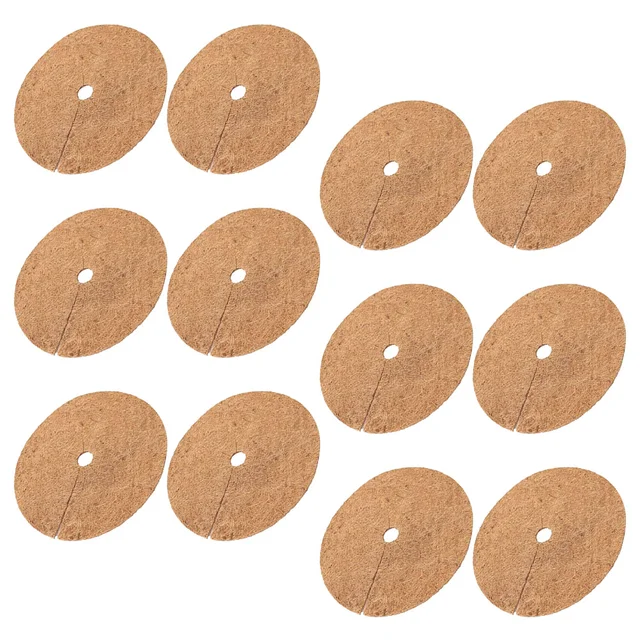 12 Db Virág Edény Kókuszszőnyeg Kerek Ültetett Fák Öntöző Gyűrű Talajtakaró Kókuszdió Kézműves Párnák Kókuszszálas Kókuszfedele