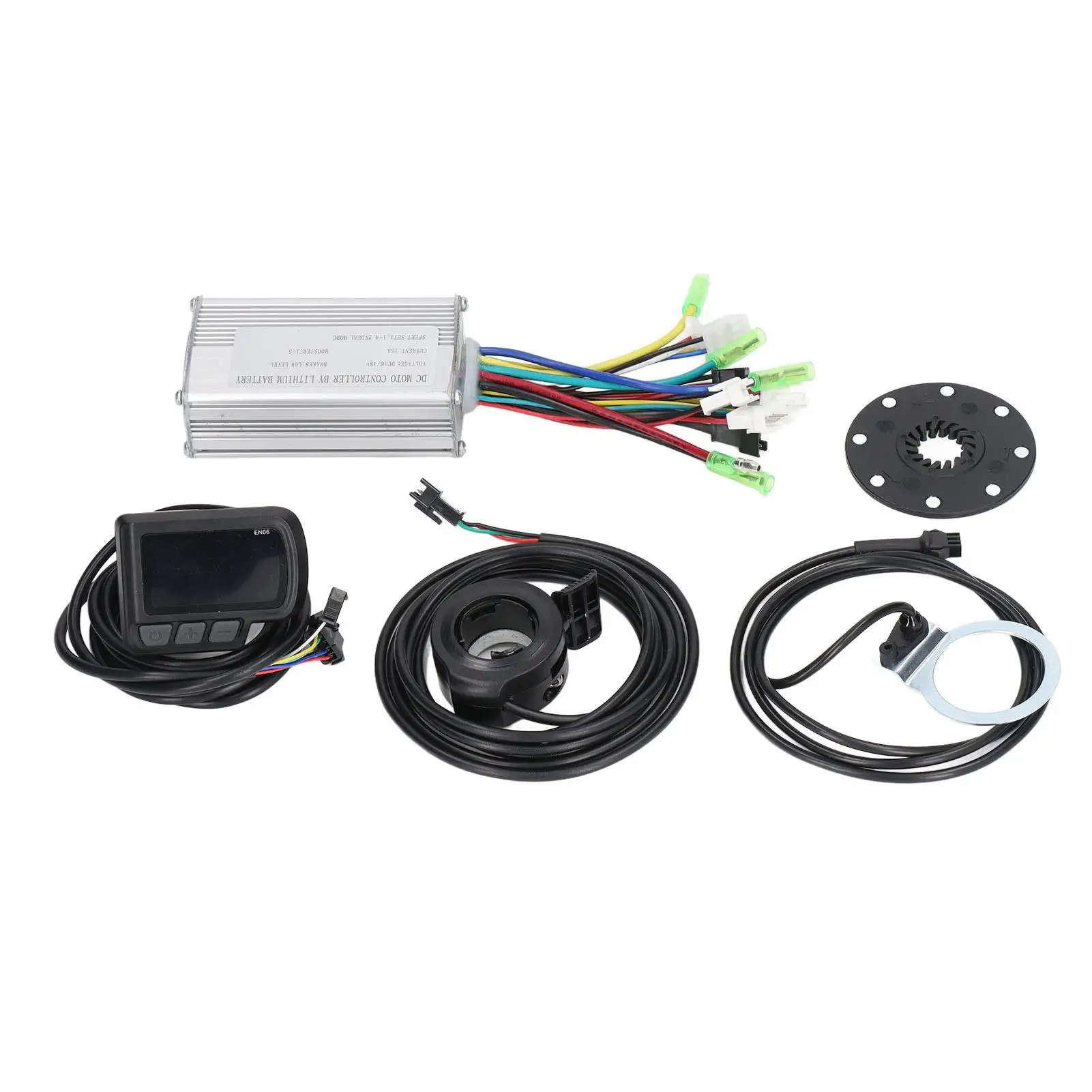 250/350W Electric Bike Controller Kit 36/48V 15A with Throttle & 10 Configurations-Complete Instrumentation Set