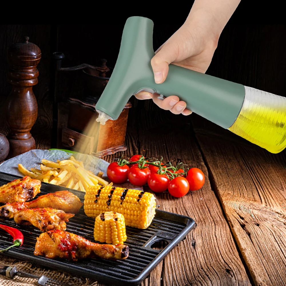 Oil Spray Dispenser For BBQ Kitchen USB Charging Creative Soy Sauce Jar Vinegar Storage Bottle Electric Olive Oil Spray Bottle