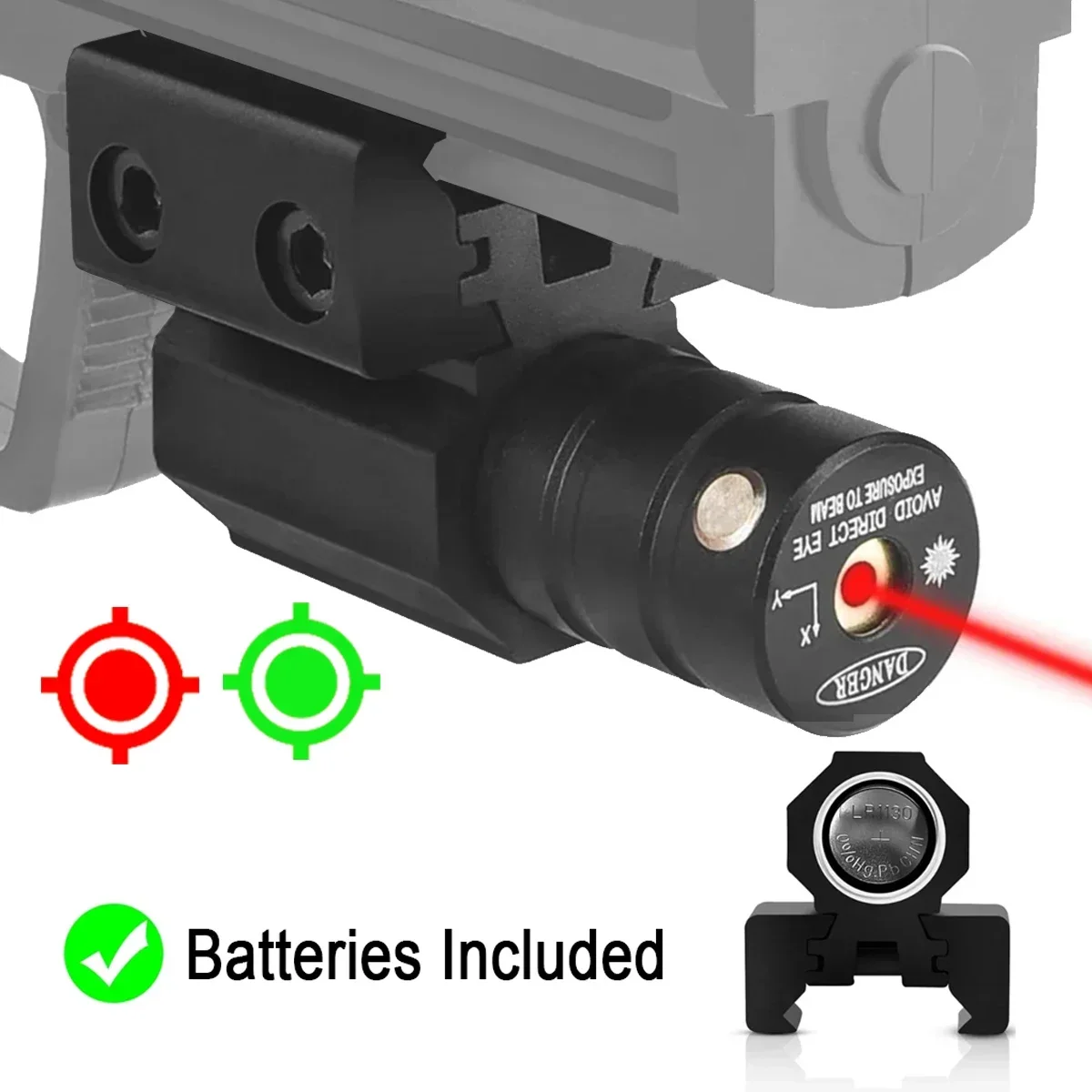 Universal 11mm 20mm Adjustable Rail Mount Red Green Dot Laser Sight Light Tactical Glock17 Airsoft Rifle Laser Pointer Light