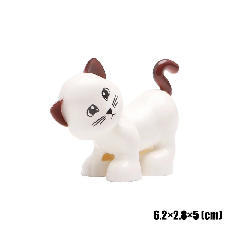 Big Size Building Blocks Animal Accessorie Compatible Duplo Rabbit Fish Bear Chicken Pig Duck Dog Cat Horse Cow Sheep Toys Gifts 5