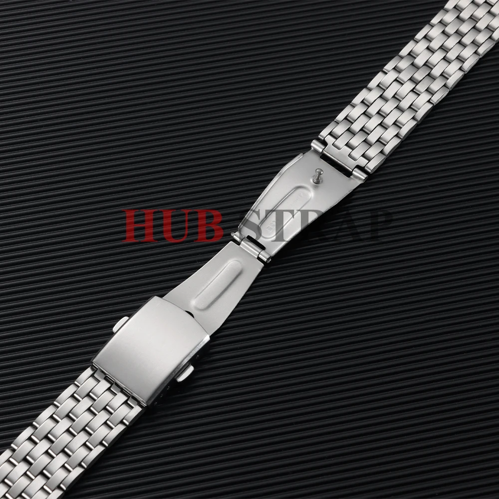 Stainless Steel Universal Watch Band with Folding Safety Buckle Bracelet Strap