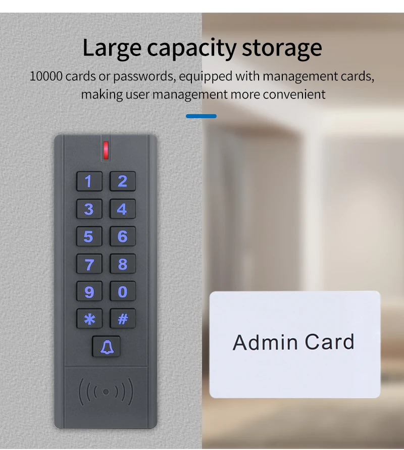 Wifi Tuya App Backlit Fingerprint Access Control Keypad IP66 Waterproof Standalo