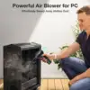 ME-CR1 Electric Air Duster 13000PA Rechargeable Compressed Vacuum Cleaner 110000RPM Keyboard Air Blower 2 Smart Start Modes 6