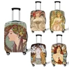 Oil Painting By Alphonse Maria Mucha Travel Luggage Cover Accessories Elastic Suitcase Cover Trolley Case Protective Covers 1