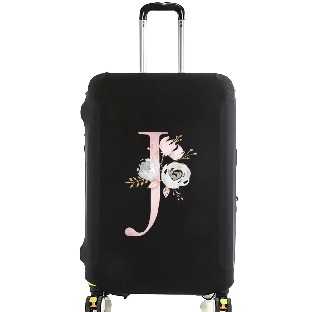 Deluxe Elastic Luggage Protective Cover - Pink Flower Design